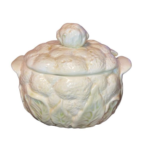 Vintage Other - Vintage Ceramic Cauliflower Cabbage Head Baking Dish